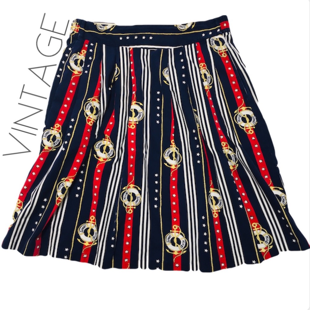 🆑 Vintage 90s Nautical Sunny Cruise boat skirt M